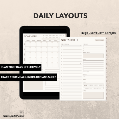 ADHD Digital Planner (2026) Undated For iPad & GoodNotes