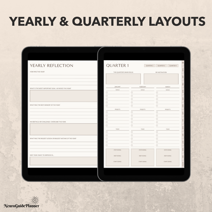 ADHD Digital Planner (2026) Undated For iPad & GoodNotes