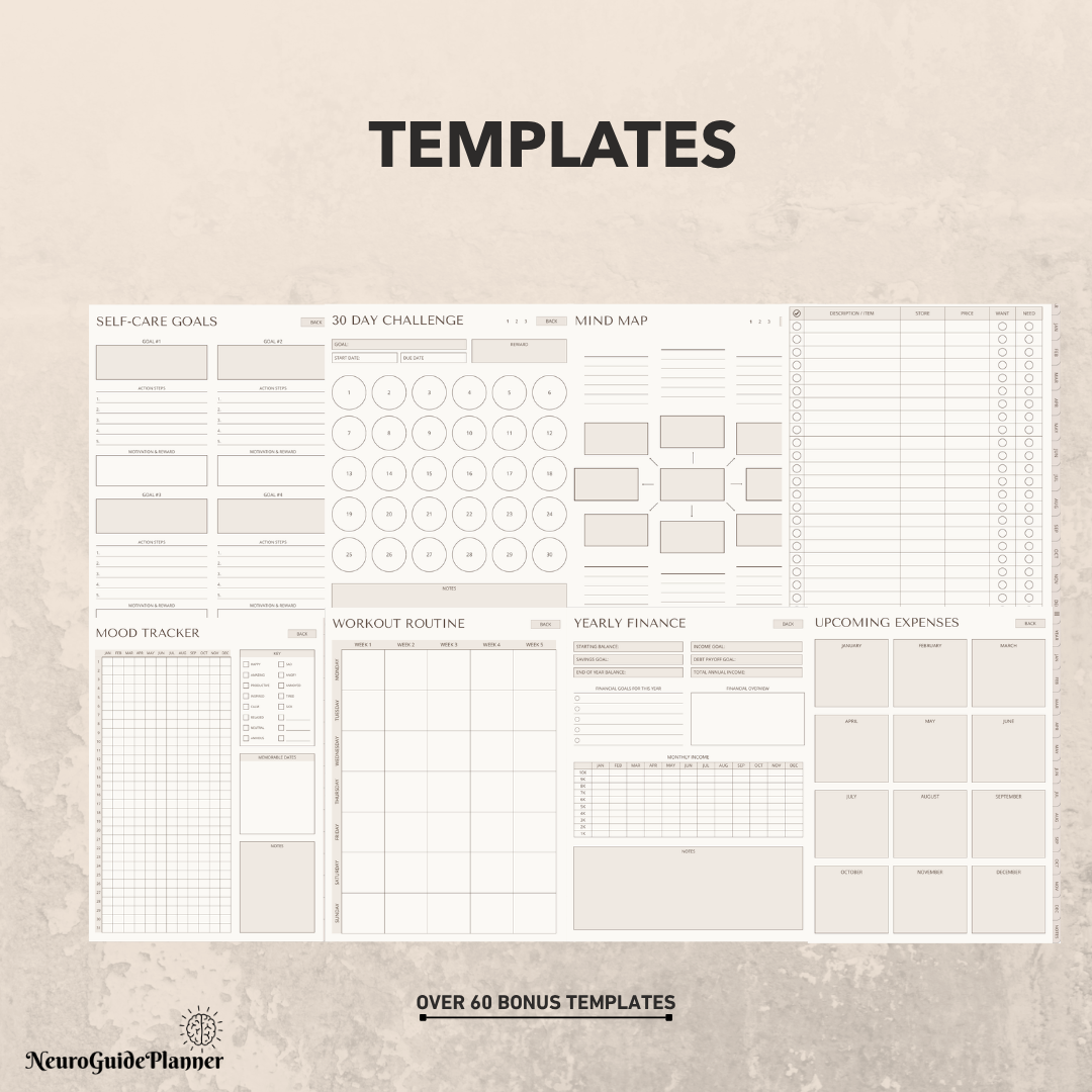 ADHD Digital Planner (2026) Undated For iPad & GoodNotes
