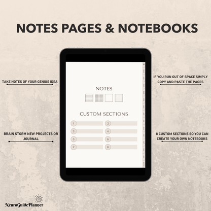 ADHD Digital Planner (2026) Undated For iPad & GoodNotes