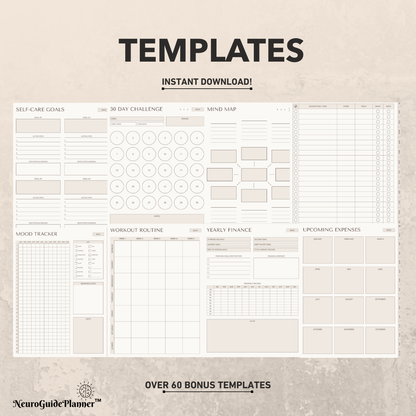 The Neuroguide Digital Planner (2026) Undated For iPad & GoodNotes